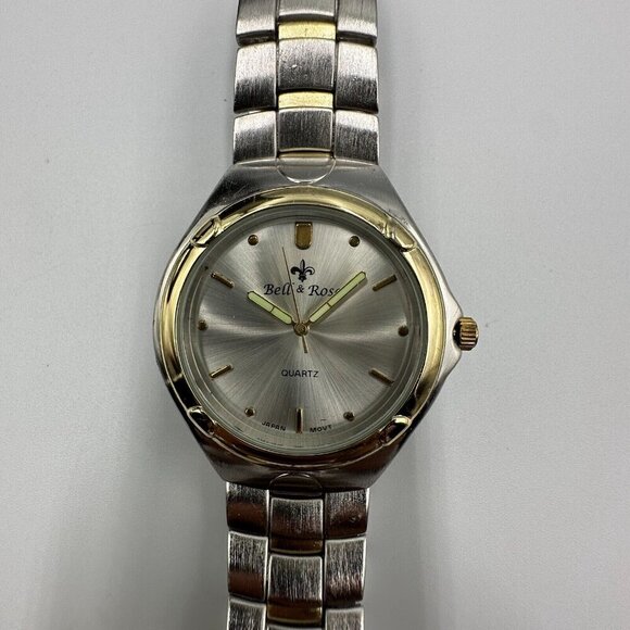 3/$30 Bell & Rose Watch Men Silver Gold Two Tone Round Face 39MM 8.75" - Picture 2 of 14